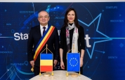 Primarul Emil Boc și comisarul european Mariya Gabriel, în dialog cu clujenii